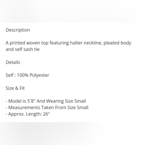 Floral print pleated halterneck top - Picture 4 of 4